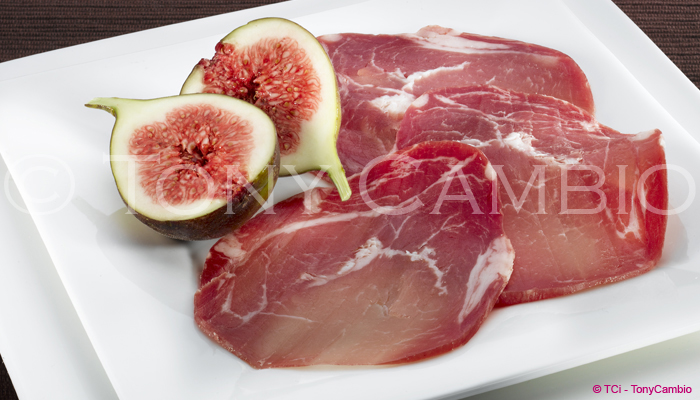 Fresh Coppa Ham and ripe Figs