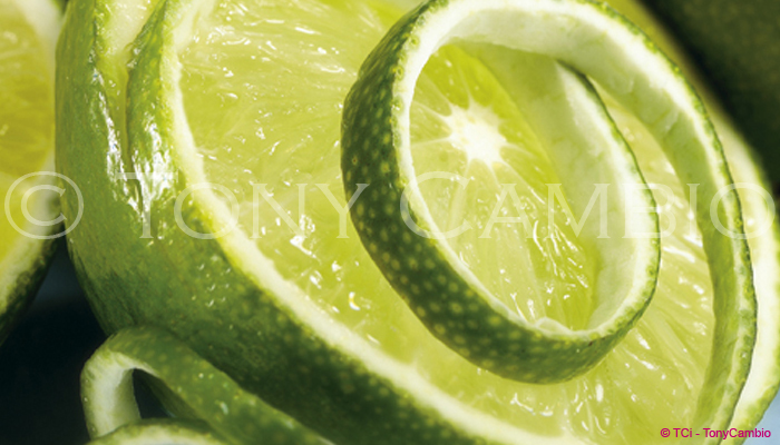 A vibrant Lime with spiralling peel